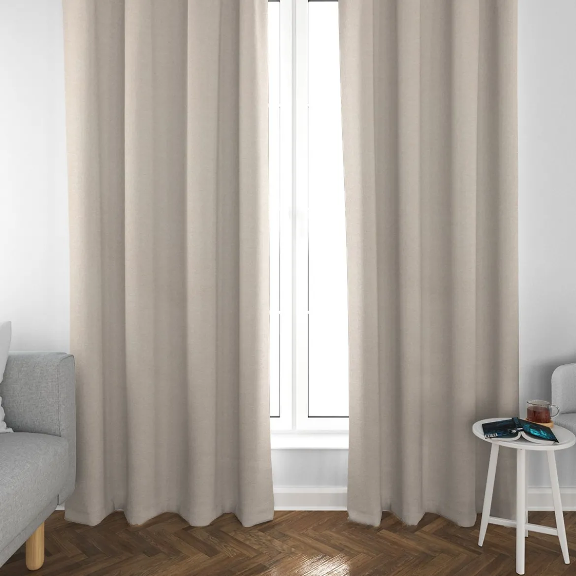 Rasch Textil Dekostoff Gardinenstoff Rio raumhoch meliert beige 280cm