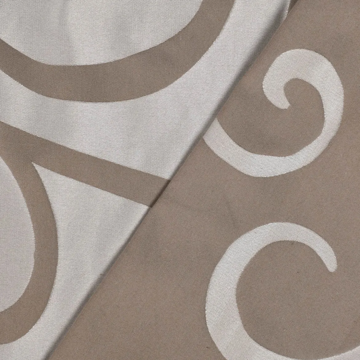 Rasch Textil Dekostoff Gardinenstoff raumhoch Curl Ranken Schnörkel grau 300cm