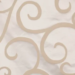 Rasch Textil Dekostoff Gardinenstoff raumhoch Curl Ranken Schnörkel beige 300cm