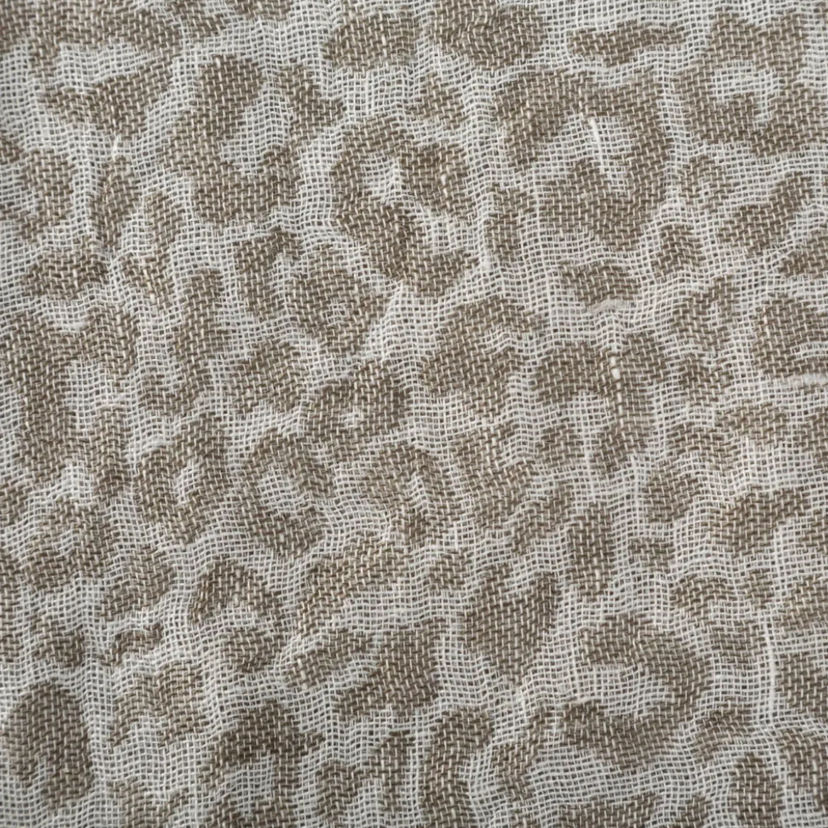 Rasch Textil Dekostoff Gardinenstoff Leinen Inbetween Safari Leomuster taupe 300cm