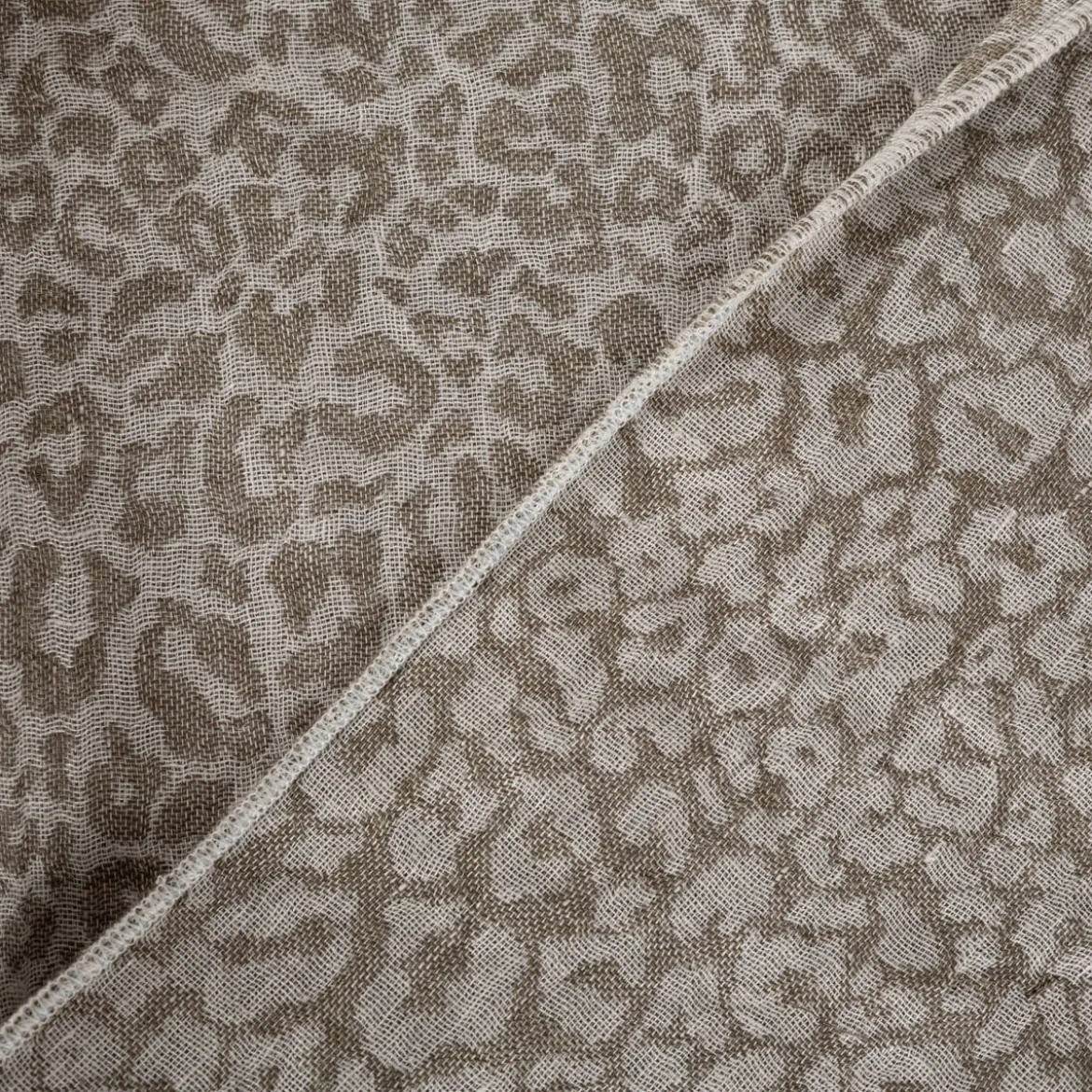 Rasch Textil Dekostoff Gardinenstoff Leinen Inbetween Safari Leomuster taupe 300cm