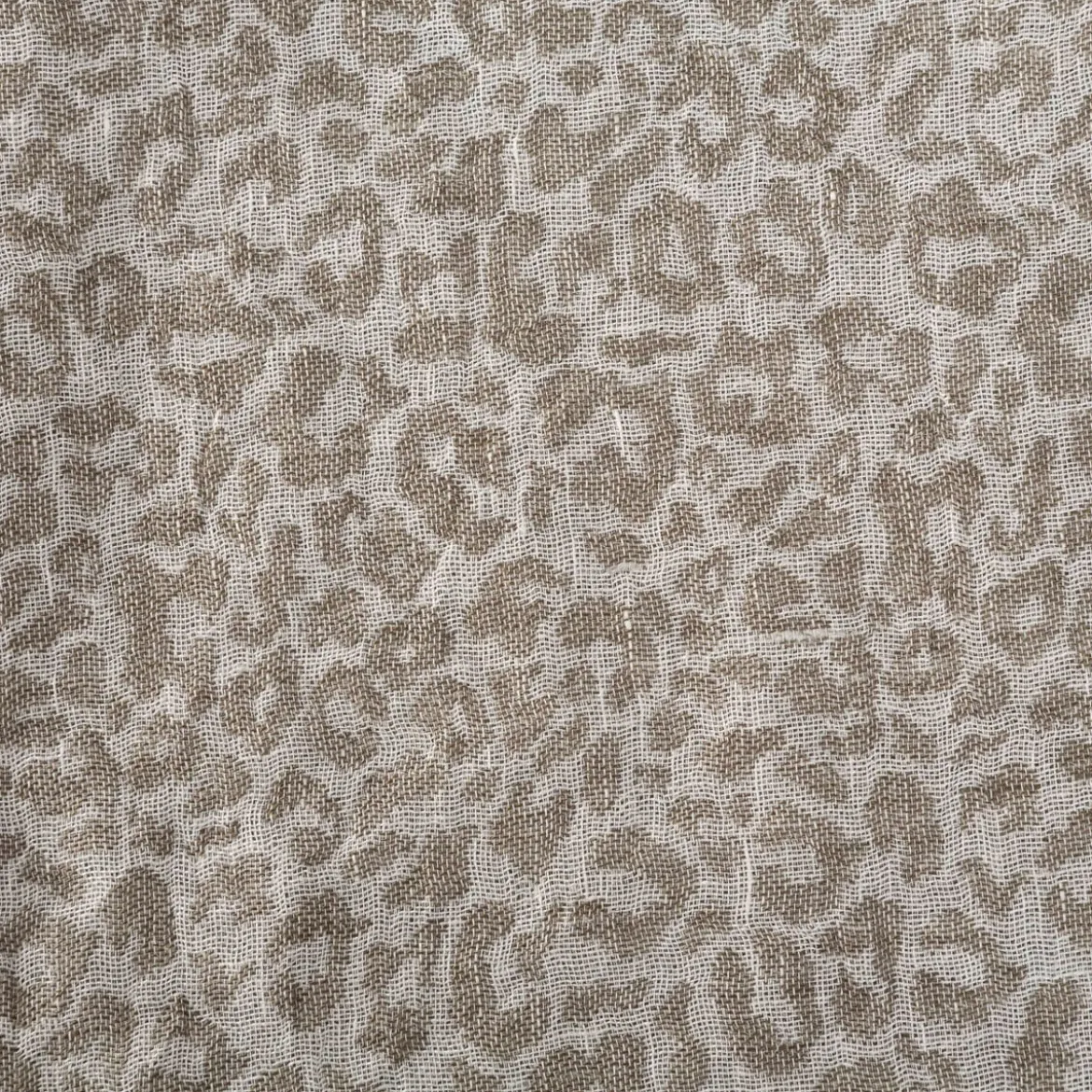 Rasch Textil Dekostoff Gardinenstoff Leinen Inbetween Safari Leomuster taupe 300cm