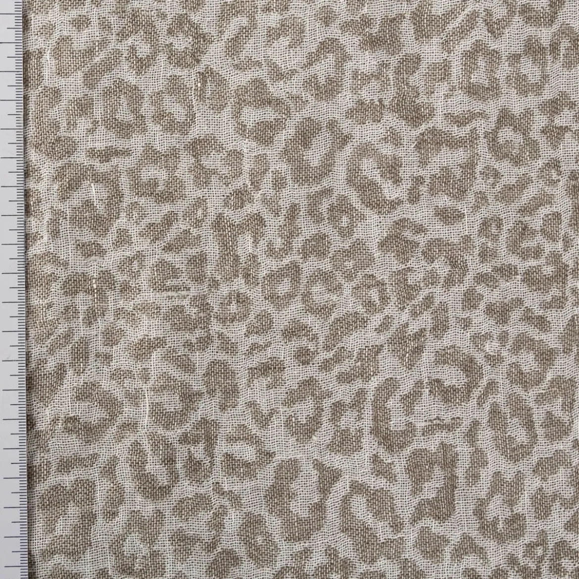 Rasch Textil Dekostoff Gardinenstoff Leinen Inbetween Safari Leomuster taupe 300cm
