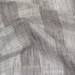 Rasch Textil Gardinenstoff Stores Shine Längsstreifen Leinenstruktur grau silber 300cm