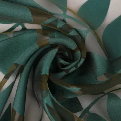 Rasch Textil Gardinenstoff Stores Ausbrenner Sri Lanka Blätter petrol bronze 300cm