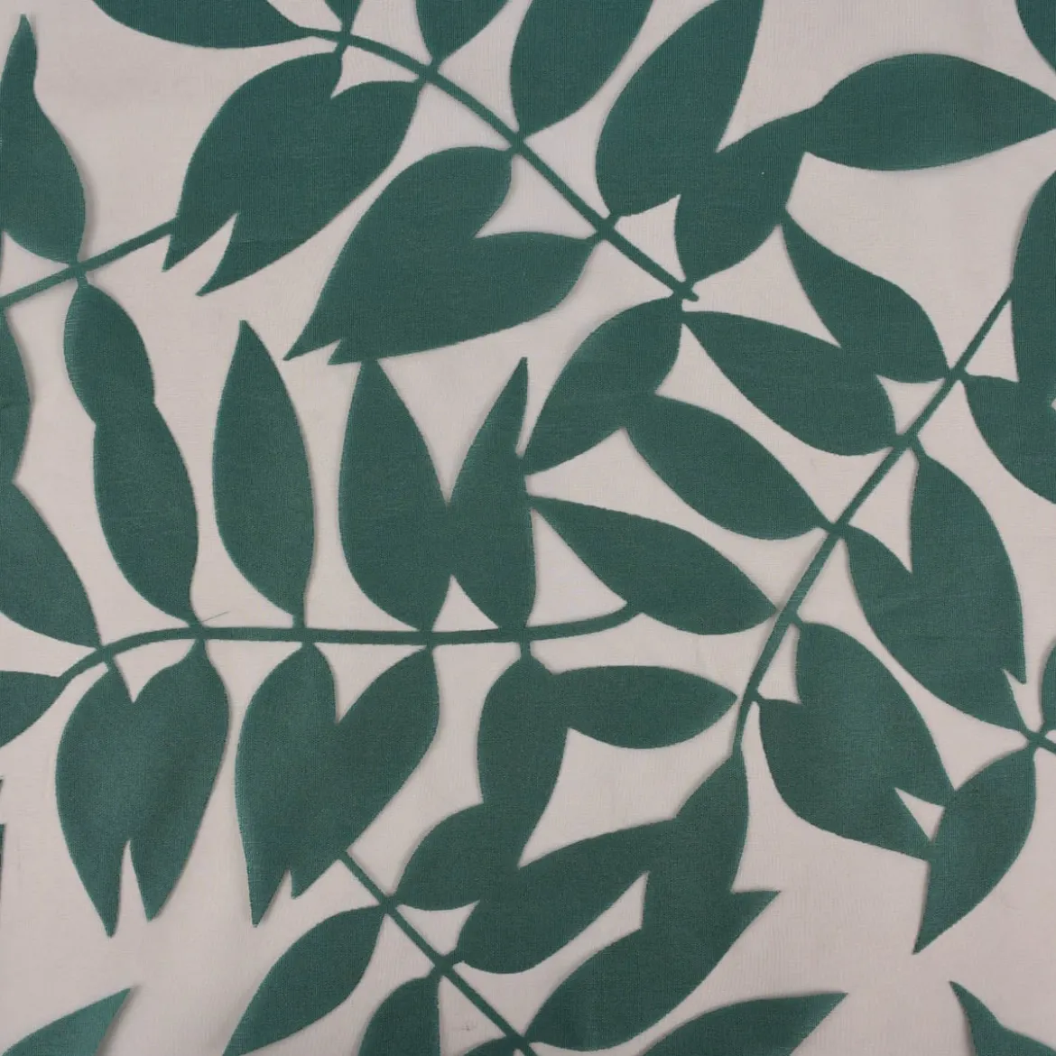 Rasch Textil Gardinenstoff Stores Ausbrenner Sri Lanka Blätter petrol bronze 300cm