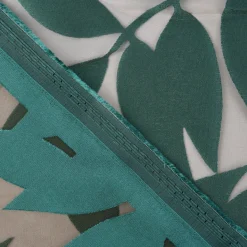 Rasch Textil Gardinenstoff Stores Ausbrenner Sri Lanka Blätter petrol bronze 300cm