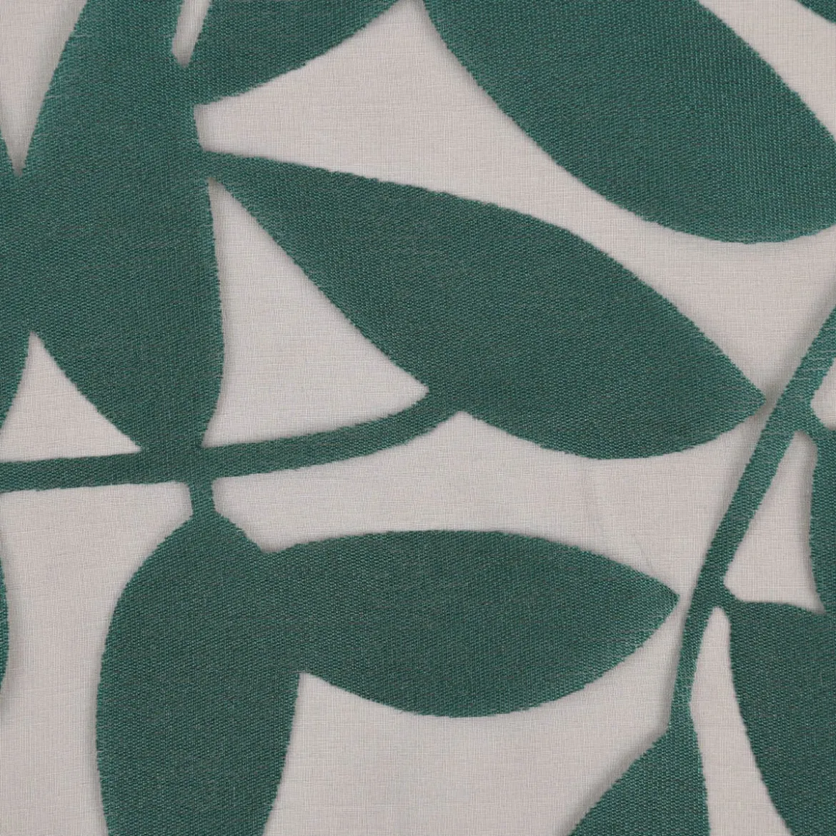 Rasch Textil Gardinenstoff Stores Ausbrenner Sri Lanka Blätter petrol bronze 300cm