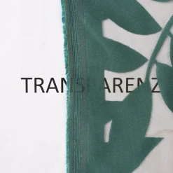 Rasch Textil Gardinenstoff Stores Ausbrenner Sri Lanka Blätter petrol bronze 300cm