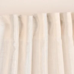 Rasch Textil Gardinenstoff Stores Shine Längsstreifen Leinenstruktur linen natur 300cm
