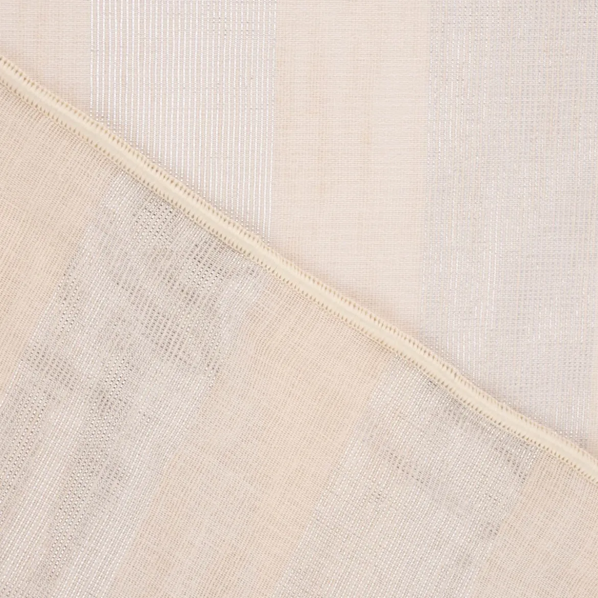Rasch Textil Gardinenstoff Stores Shine Längsstreifen Leinenstruktur linen natur 300cm