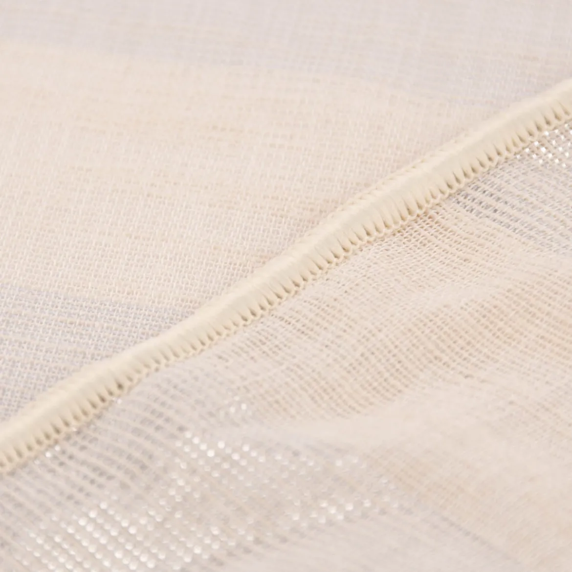 Rasch Textil Gardinenstoff Stores Shine Längsstreifen Leinenstruktur linen natur 300cm