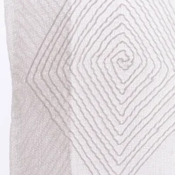 Rasch Textil Gardinenstoff Stickerei Leinenoptik Karma Rauten weiß 300cm