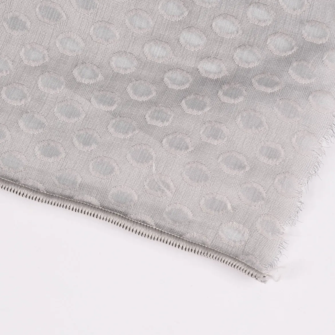 Rasch Textil Gardinenstoff Stores Punti Scherli Punkte halbtransparent hellgrau 300cm