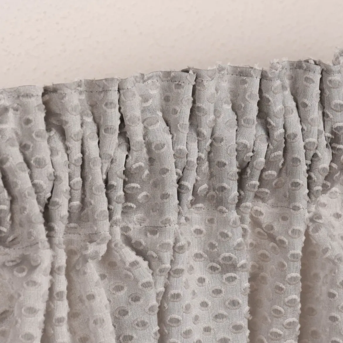 Rasch Textil Gardinenstoff Stores Punti Scherli Punkte halbtransparent hellgrau 300cm