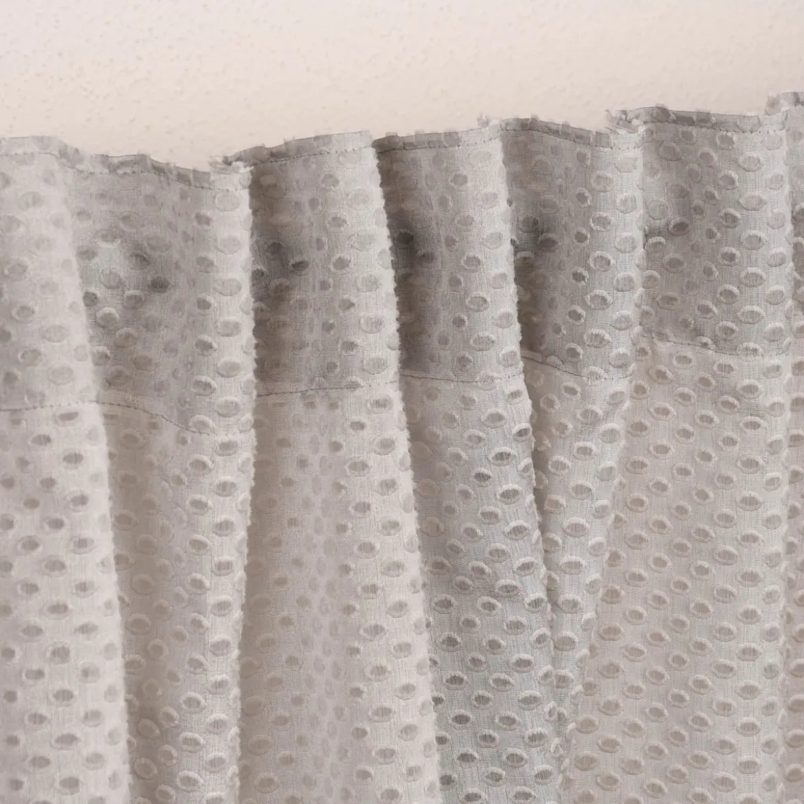 Rasch Textil Gardinenstoff Stores Punti Scherli Punkte halbtransparent hellgrau 300cm