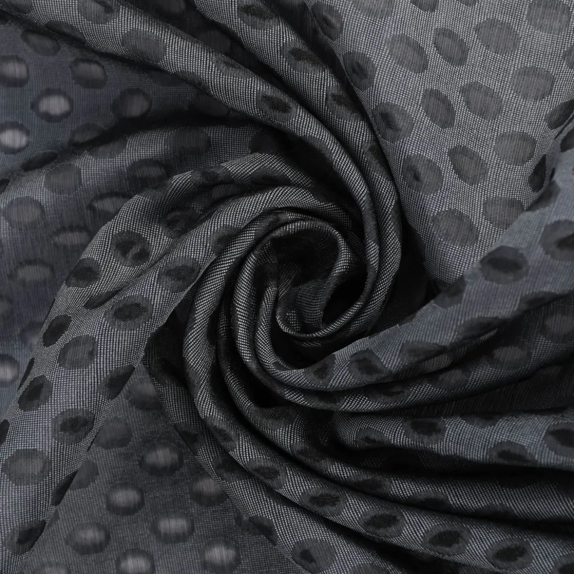 Rasch Textil Gardinenstoff Stores Punti Scherli Punkte halbtransparent anthrazit 300cm