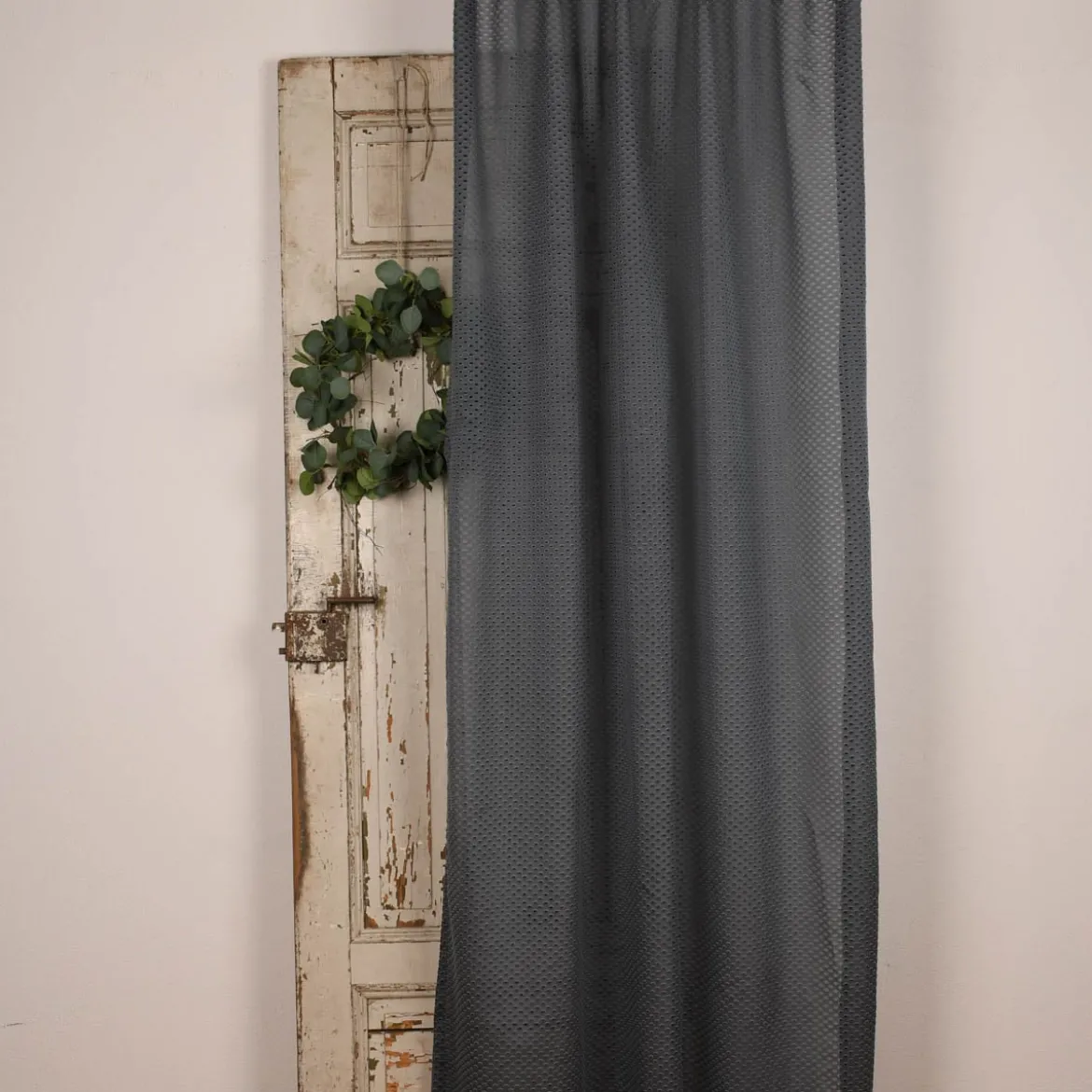 Rasch Textil Gardinenstoff Stores Punti Scherli Punkte halbtransparent anthrazit 300cm