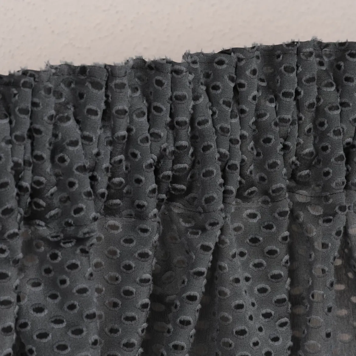 Rasch Textil Gardinenstoff Stores Punti Scherli Punkte halbtransparent anthrazit 300cm