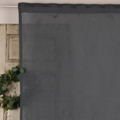Rasch Textil Gardinenstoff Stores Punti Scherli Punkte halbtransparent anthrazit 300cm