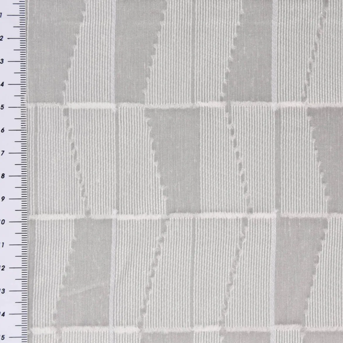 Rasch Textil Gardinenstoff Stores Scherli Rechtecke abstrakt weiß 300cm
