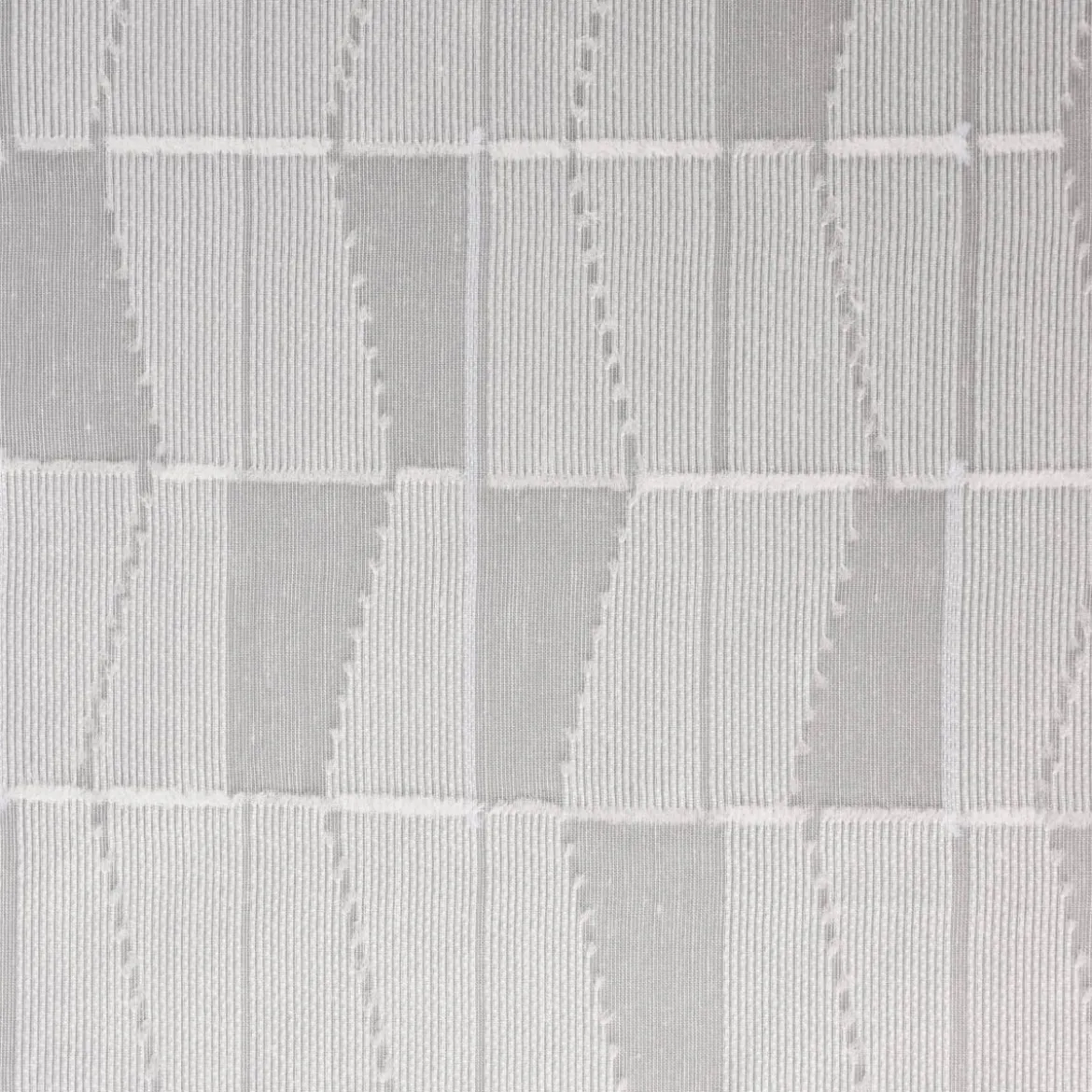 Rasch Textil Gardinenstoff Stores Scherli Rechtecke abstrakt weiß 300cm