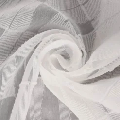 Rasch Textil Gardinenstoff Stores Scherli Rechtecke abstrakt weiß 300cm
