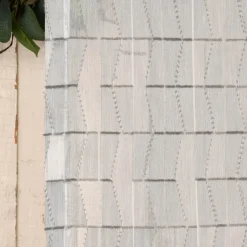 Rasch Textil Gardinenstoff Stores Scherli Rechtecke abstrakt grau 300cm