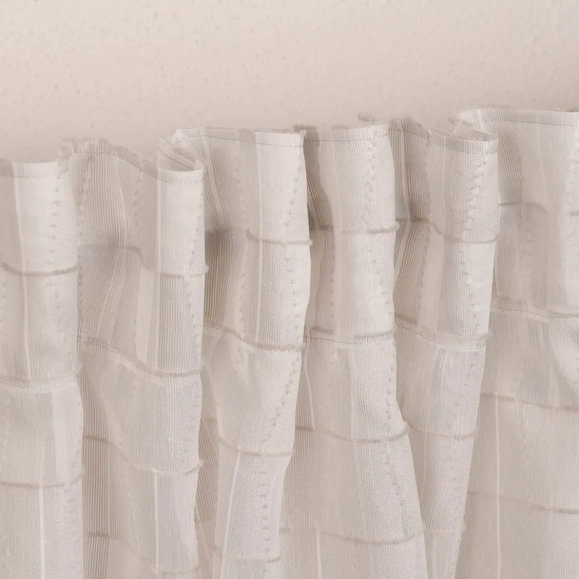 Rasch Textil Gardinenstoff Stores Scherli Rechtecke abstrakt stein 300cm
