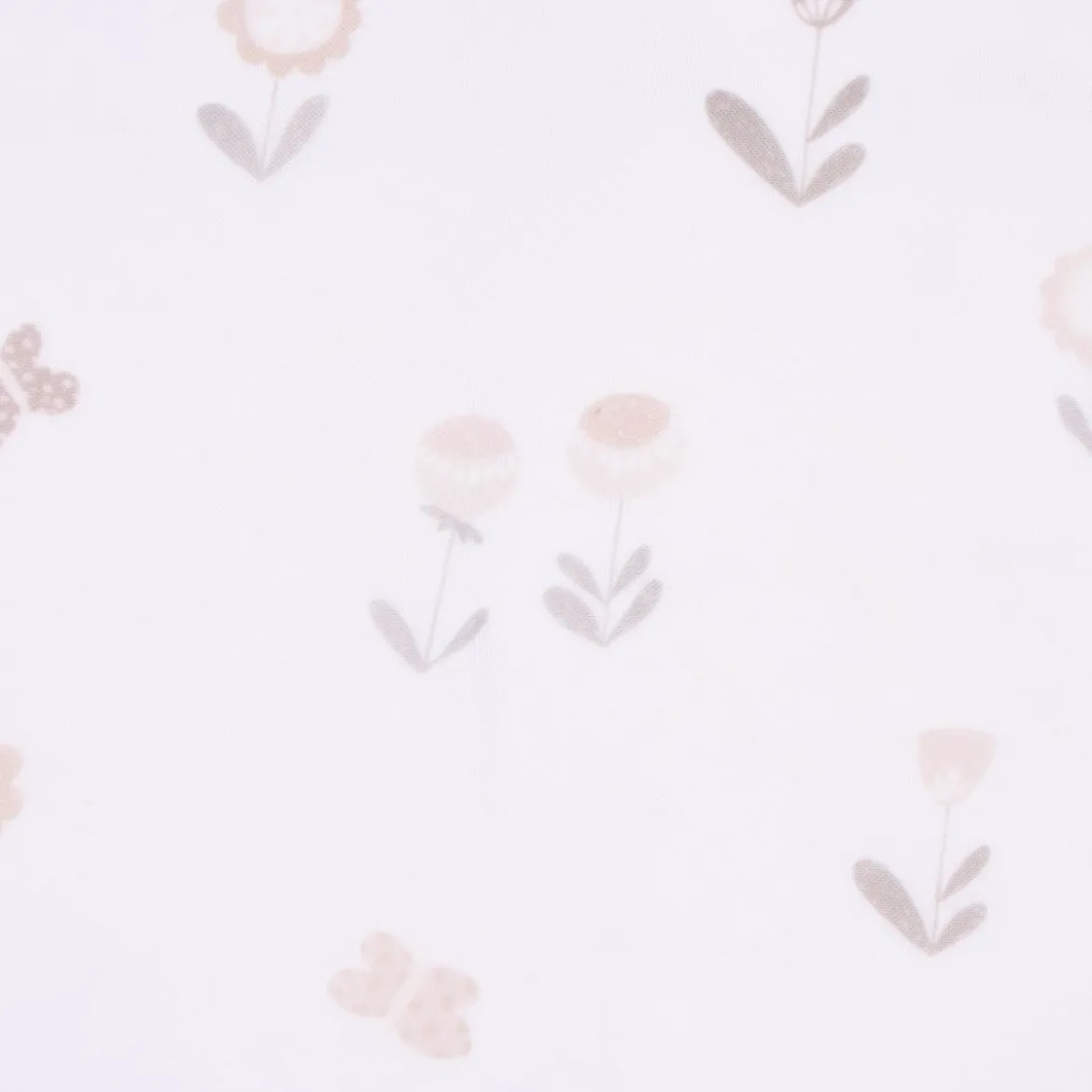 Rasch Textil Gardinenstoff Voile transparent Forest Flower Blumen weiß beige 1,40m Breite