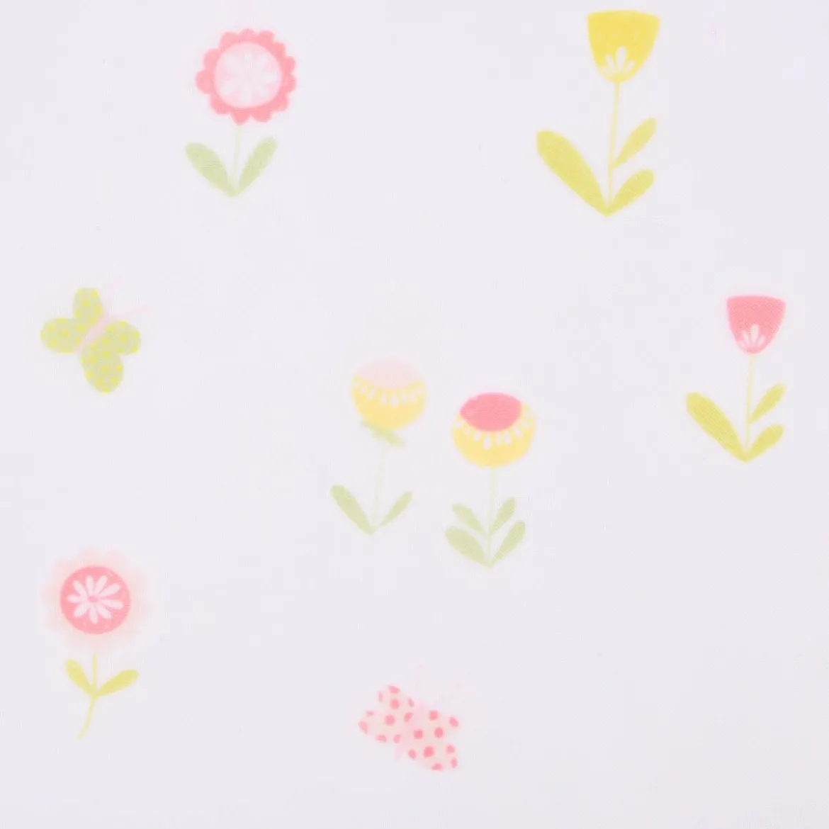 Rasch Textil Gardinenstoff Voile transparent Forest Flower Blumen weiß bunt 1,40m Breite