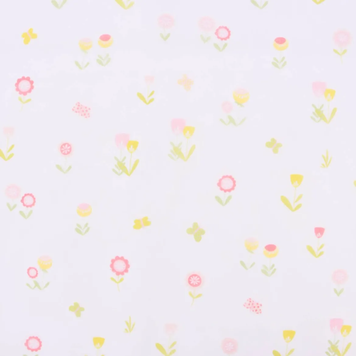 Rasch Textil Gardinenstoff Voile transparent Forest Flower Blumen weiß bunt 1,40m Breite