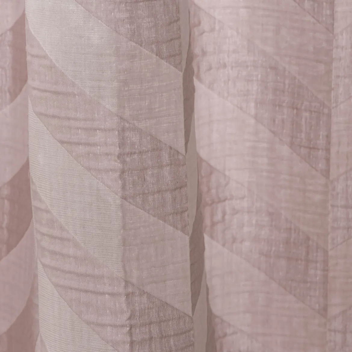 Rasch Textil Vorhangstoff Doubleface Doppelgewebe Willow Chevron Streifen beige 295cm breit