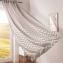 Rasch Textil Vorhangstoff Doubleface Doppelgewebe Willow Chevron Streifen beige 295cm breit