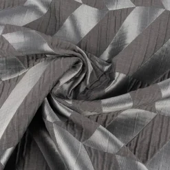 Rasch Textil Vorhangstoff Doubleface Doppelgewebe Willow Chevron Streifen anthrazit 295cm breit