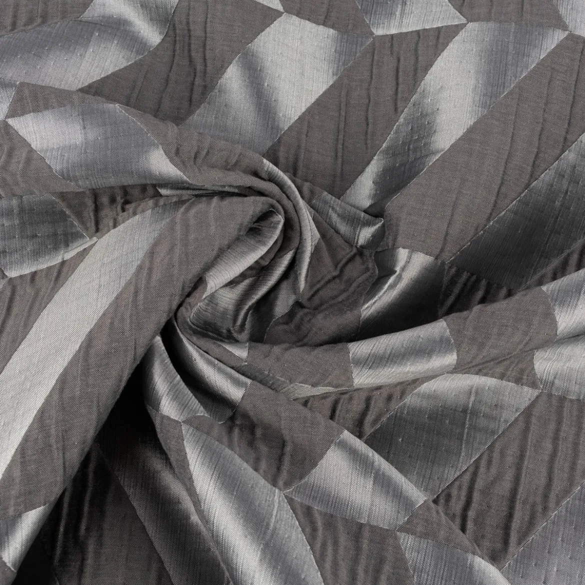 Rasch Textil Vorhangstoff Doubleface Doppelgewebe Willow Chevron Streifen anthrazit 295cm breit