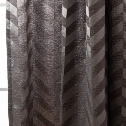 Rasch Textil Vorhangstoff Doubleface Doppelgewebe Willow Chevron Streifen anthrazit 295cm breit