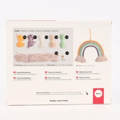 Rayher DIY-Set Regenbogen aus Makramee Kordel & Wolle
