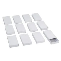 Rayher 12er Pack Schachteln Karton weiß 11x7x2cm