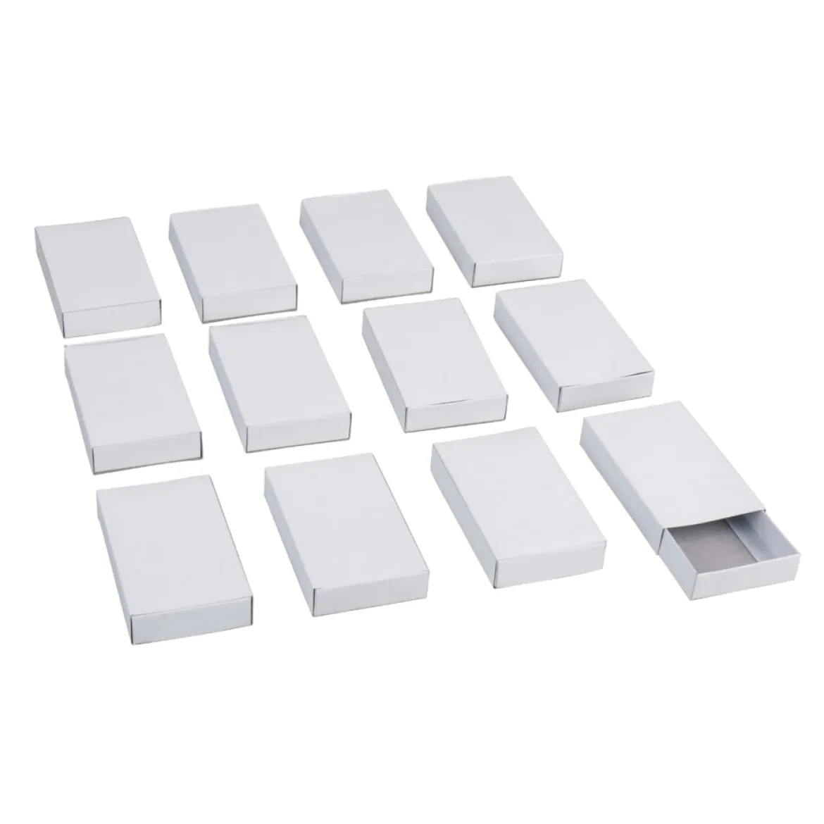 Rayher 12er Pack Schachteln Karton weiß 11x7x2cm
