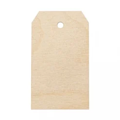 Rayher Holzanhänger Nametag mit Loch 4,7x8,2cm