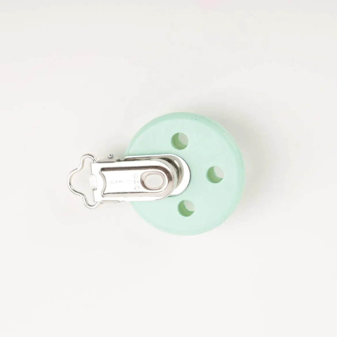 Rayher Holz Clip Schnullerkette speichel- und schweißfest FSC 100% 37mm mintgrün