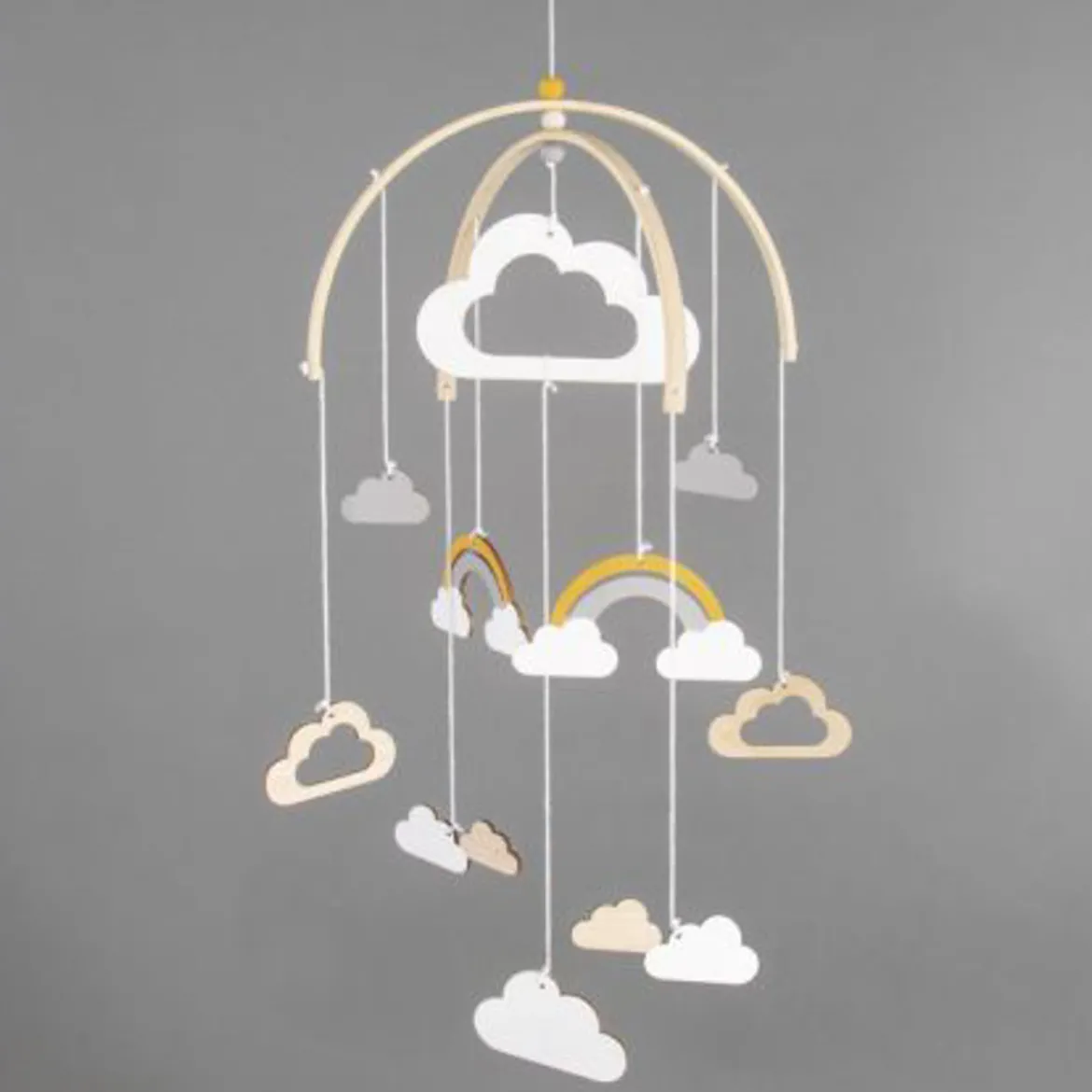 Rayher Holzhänger für Mobile kleine Wolke Set 10 tlg. versch. Größen