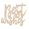 Rayher Holz-Minischrift Best Wishes 6x5,5cm