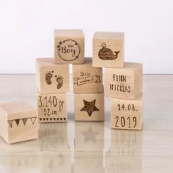 Rayher Holzwürfel-Set 9 Stück naturbelassen 4,5x4,5x4,5cm