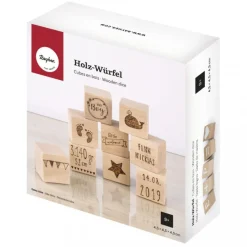 Rayher Holzwürfel-Set 9 Stück naturbelassen 4,5x4,5x4,5cm