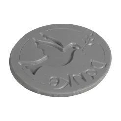 Rayher Label zum Eingießen Prägeform Taube Danke rund 4,5cm