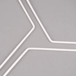 Rayher Metallringe Hexagon weiß verschiedene Größen 3er Set