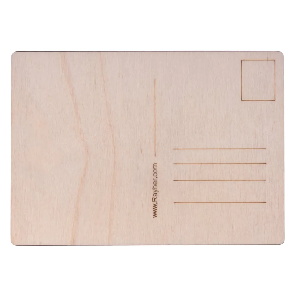 Rayher Postkarte aus Holz 2 Stück 14,8x10,5x0,3cm