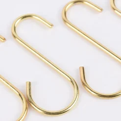 Rayher S-Haken 4 Stück aus Metall goldfarbig 6cm
